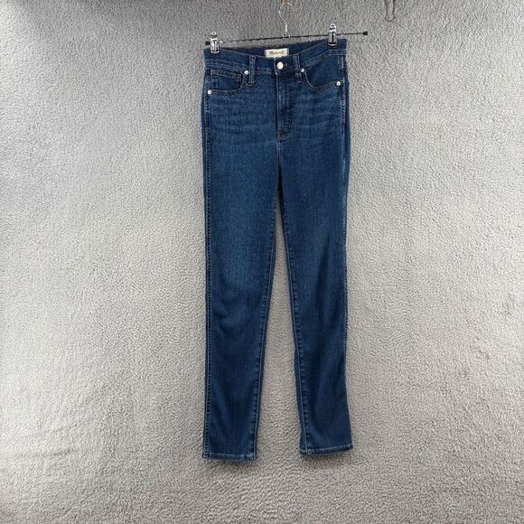 Madewell Stovepipe Jeans Size 26T Tall Medium Wash High Rise Stretch - Picture 4 of 16